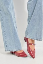 Misspap Burgundy Ballet Pumps