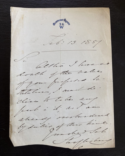 Autograph letter signed - ,