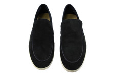 Men's Navy Suede Loafers Size