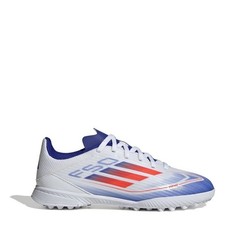Adidas Kids F50 League Astro Turf Junior Football Boots Lace Up
