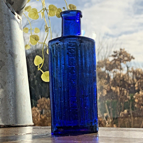 Blue vintage glass - blue, oz