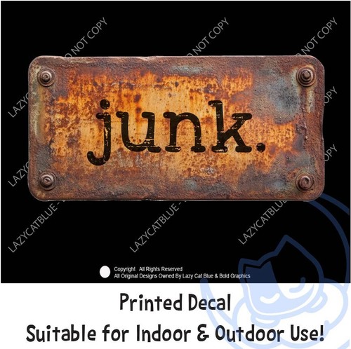 Junk decal sticker rusty plate - sticker,