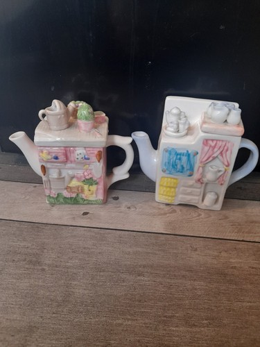 Vintage novelty teapots - vintage, teapots×2-