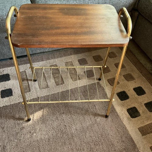 Mid century brass - brass, wood