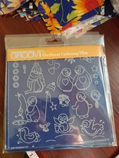 Groovi Parchment Embossing Plate  penquins 