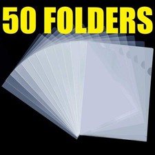 50 PACK - CLEAR Plastic A4 Cut