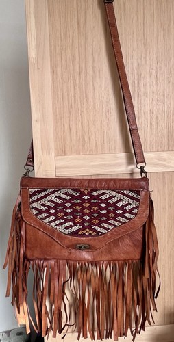 Boho moroccan genuine leather - genuine,