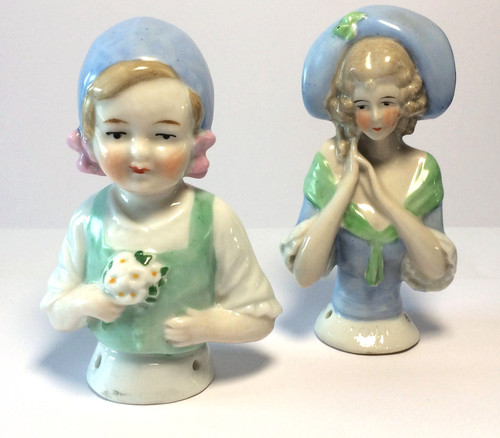 Antique porcelain china pin - antique,