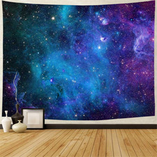 Galaxy Tapestry Blue Starry