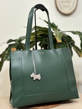 Radley London/large handbag shoulder classic work/ Bag green leather vgc 