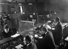 Post office counter in the post office at Leipziger Platz publi- 1920 Old Photo