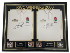 Martin Johnson AND Jonny Wilkinson 2003 Signed England Rugby shirt