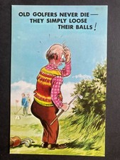 Old Golfers Never Die! Vintage Golfing Comic Postcard P42