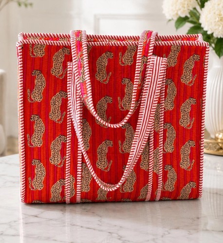 Quilted cotton tiger - cotton, print