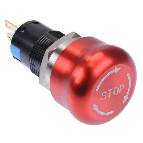 Emergency stop 16mm - stop, push