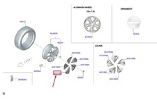 NISSAN ARIYA FE0 Disc Wheel Cover 403155MP1D NEW