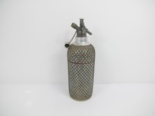 Vintage Soda Stream Dispenser Bottle ~ Glass With Metal Mesh