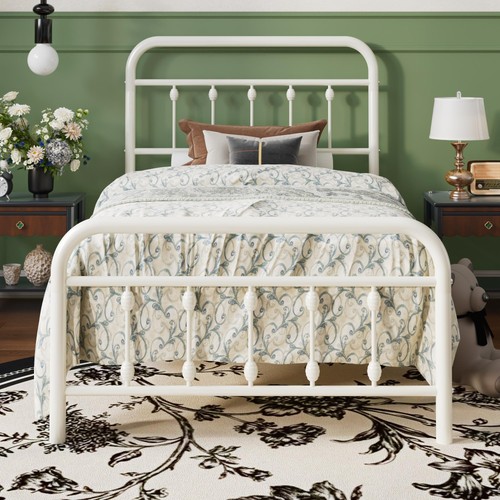 Twin metal platform bed frame - twin,