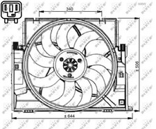 Radiator fan single - fan,