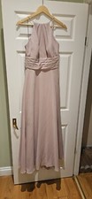 Kelsey Rose Halter Dusky Rose Bridesmaid Dress (Size 14) Worn Once Fab Condition