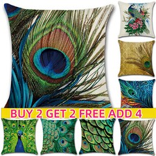 18" Pillow Case Peacock