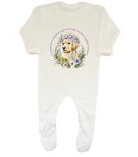 Golden Retriever Baby Grow Sleepsuit Pet Dog Lover Guardian Angel Boys Girl Gift