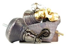 2x Wooden Castor Furniture Sofa Feet & 2x Curved Legs Chair Settee 125mm High M8