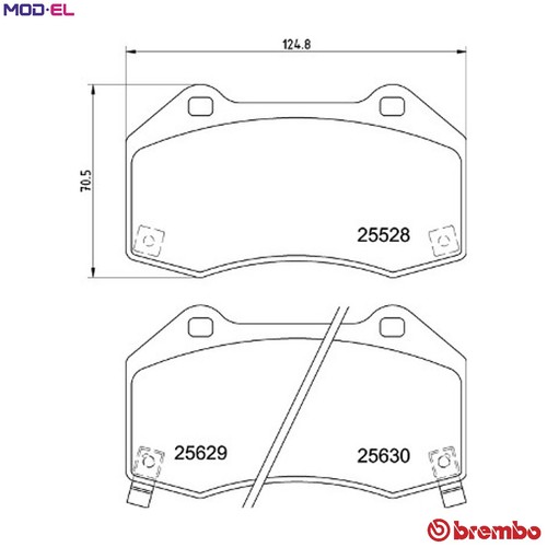 Brake pad set - disc, 59