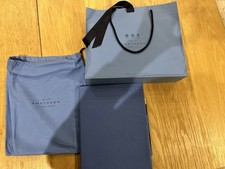 Brand New Smythson of Bond Street Leather Bound Notebook with Gold Leaf Dust Bag