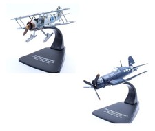 OXFORD '1:72' SCALE LOT OF 2 GLOSTER GLADIATOR/ C-V CORSAIR DIE-CAST PLANES