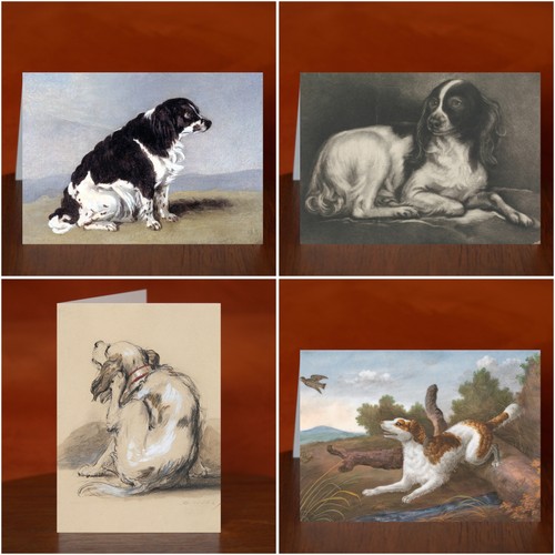 Spaniel art print greeting - art,