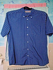  MENS BLUE CHECK ORIGINALS WARDROBE ESSENTIAS SHORT SLEEVE SHIRT SIZE LARGE