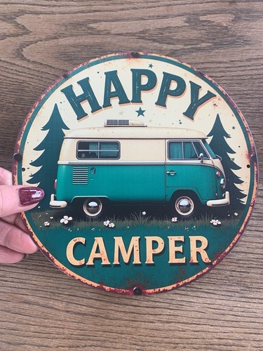 Camper van round metal - van, 8”