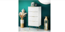 New White 4 Drawer Chest &