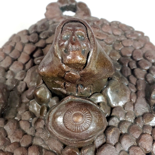 Vintage pottery jar bizarre - vintage,