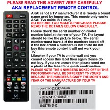 AKAI TV REMOTE CONTROL A
