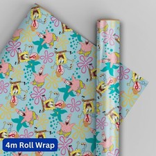 Birthday Wrapping Paper | Spongebob | 4m Roll Wrap | Kids Gift Wrap