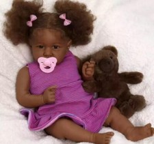 Afro reborn doll - reborn,