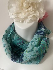 Medium Turq Pattern Scarf with
