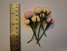 1/6 Scale Polymer Clay Peony Flowers Detailed