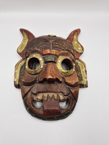 Hand carved wooden - wooden, mask