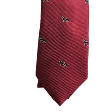 Black Wolf Print On Thin Red