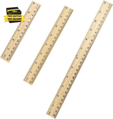 Pack wooden ruler set - ruler, 6,