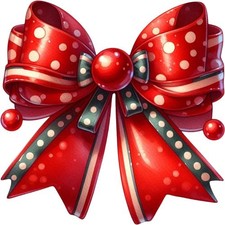 Christmas Red Coquette Bow