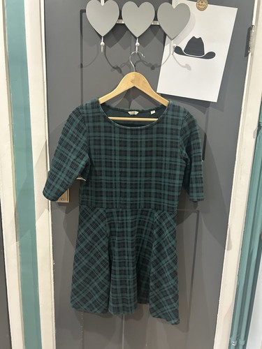 Stretchy dark green dress - green,