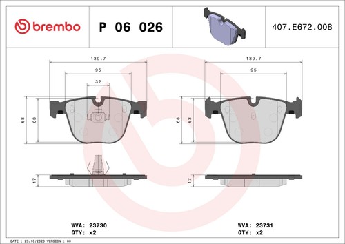 Brembo rear brake - brake, pad