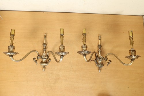 Vintage pair cast brass - pair,