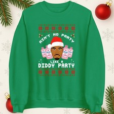 Funny Diddy Party Christmas Jumper Ugly Xmas Sweater Style Holiday Party Jumper