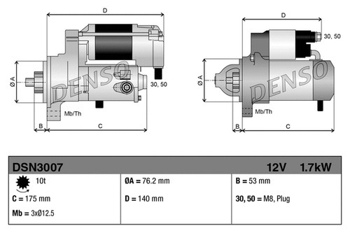 Starter fits skoda - fits:,