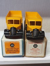 Dinky Supertoys 521 Bed Articulated Lorry Yellow Black . Both  Boxed